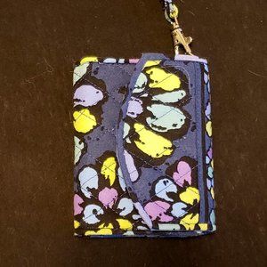 Vera Bradley Indigo Pop snap wristlet wallet